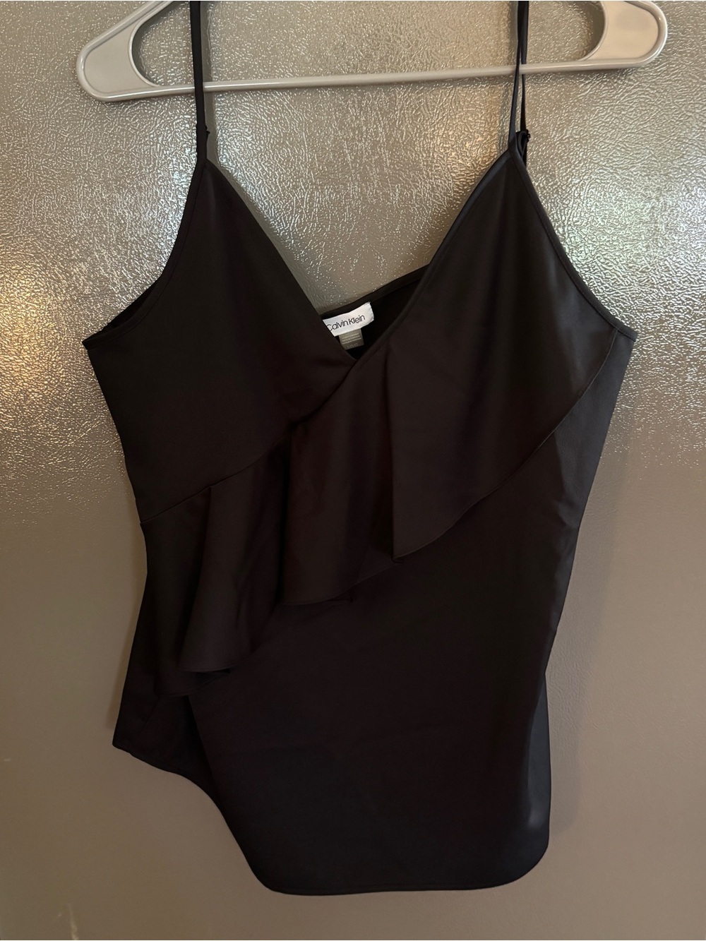 Calvin Klein Black Satin V-Neck Camisole